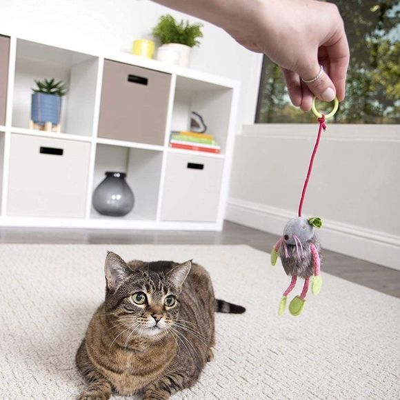 SmartyKat Bouncy Mouse Bungee Dangler Plush Cat Toy - Randomly Selected Color - Picture 5 of 8